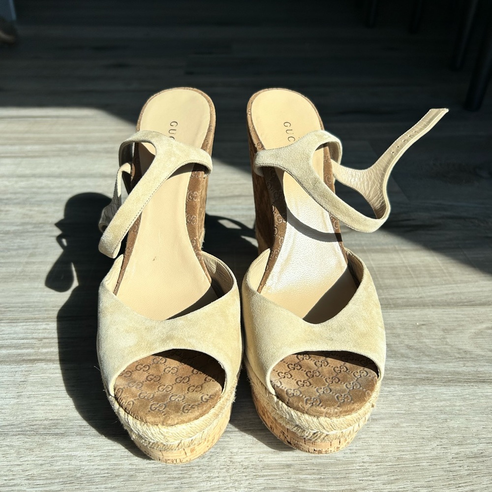 Gucci GG Logo Suede Espadrilles
